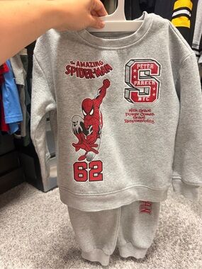 Spider-Man Grey Kids Sweatshirt Set